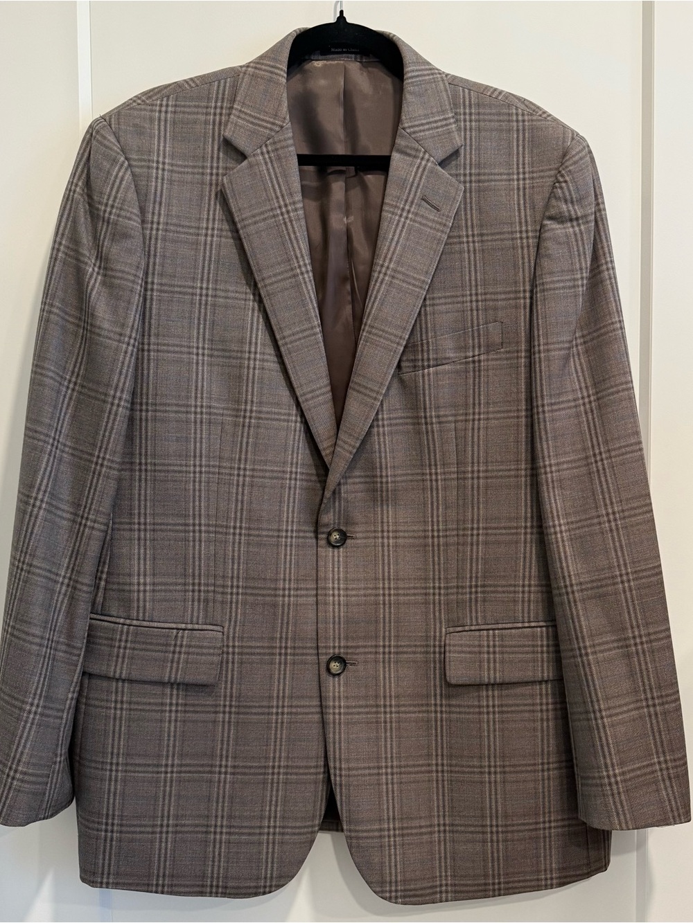 Joseph & Feiss Gray Plaid Sport Coat Wool Blend 42R